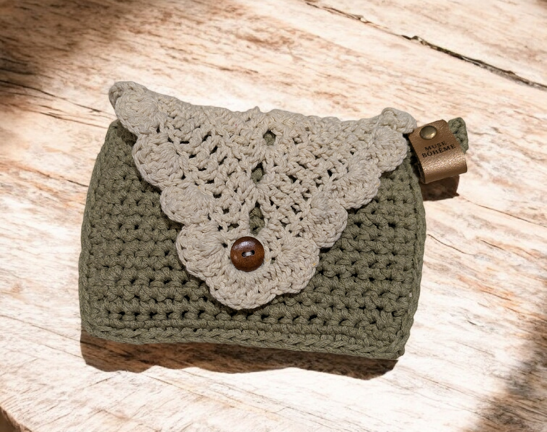 Porte-cartes Louise_couleurkaki Porte-cartes Louise_couleurkaki